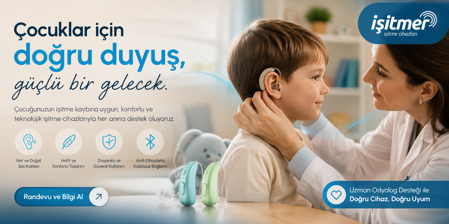 çocuk işitme cihazı