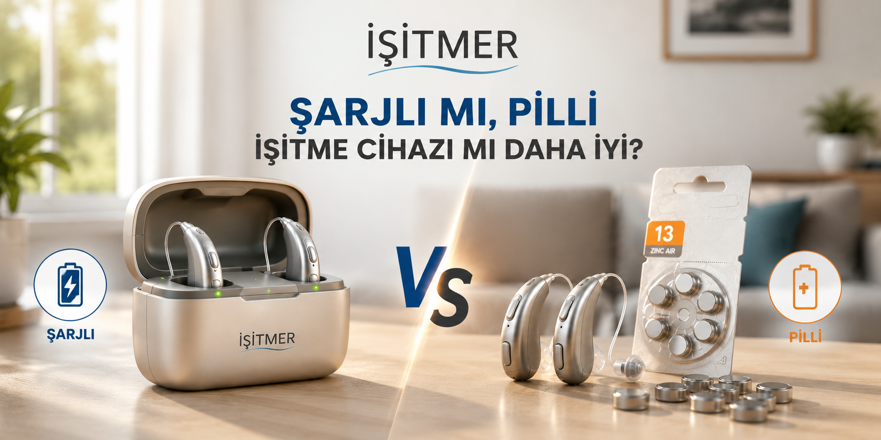 şarjlı mı pilli işitme cihazı mı daha iyi